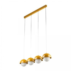 Lampa wisząca na listwie z 4 metalowo-szkanymi koszami BONO OCHRA 10267 TK Lighting