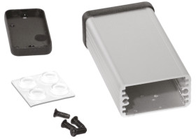 Obudowa Aluminium szerokość zew. 45 mm długość zew. 80 mm wys. zew. 25 mm Hammond IP54 Srebrny