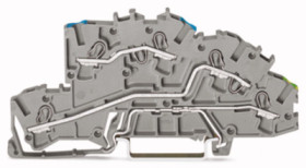 Installation terminal block, spring-clamp connection, 0.25-4.0 mm², 3 pole, 24 A, 4 kV, gray, 2003-7646