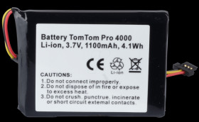 GPS navigation battery for TomTom 340S, 1100 mAh