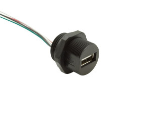 Kabel USB Złącze A USB A Złącze B Flying Leads dł. 250mm Przewód USB USB 2.0 kolor: Czarny