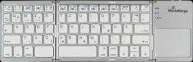 MROS133 Keyboard, bluetooth, USB, touchpad, foldable, silver