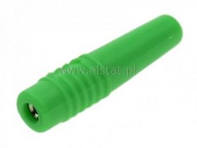 Gniazdo banan na przewód ( zielone ) 2mm