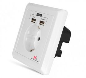 GNIAZDO PRADOWE Z USB MCE73 NIEMIECKIE