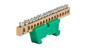 Listwa Zaciskowa Zerowa 14X10mm2 + 2X16mm2 Zielona Th 35-16/25/Z
