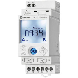 Finder 12.62.8.230.0000 DIN Rail timer 230V AC/DC week settings smart app