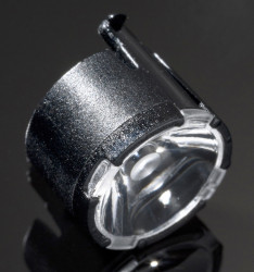 Soczewka LED punktowa 9.9 (Dia.) x 6.6mm, D 9.9mm, kąt widzenia 18 → 24°, do użytku z Lumileds LUXEON A,
