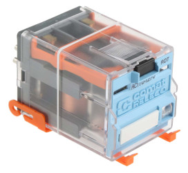 Przekaźnik mocy 115V ac DPDT Releco 1.5W, Wciskane 16 Ω Otwór przezierny