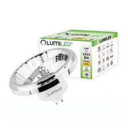 Żarówka LED AR111 GU10 15W 1521lm 230V 3K srebrna LEDZARMI975 LumiLED