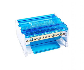 Blok rozdzielczy na szynę TH35 lub do pow. Płaskich 125A 4x11 FJ-411/125BE 90244