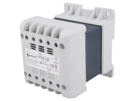PTM100/230/24V Transformator sieciowy 100VA 230VAC 24V na szynę DIN IP21