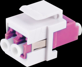 BS08-10203 Keystone module, LC duplex, OM4, violet