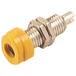 SKS Hirschmann 930 175-103 4mm BUG 10 Panel Socket 16A Yellow