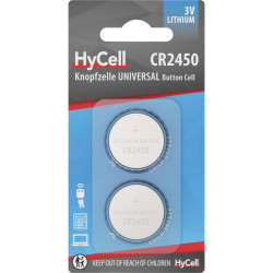 Hycell 1516-0250 Hycell Cr2450 Button Cell 3V Lithium Non-Rechargeable 1Pc