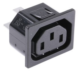 Złącze IEC IEC C13, na Zatrzask Żeński 15A Proste Lutowane Schurter