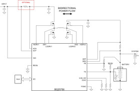 Stand-alone or I²C-controlled 70-V bidirectional buck-boost charge controller with MPPT