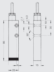 Kontaktron magnetyczny, IP65 SPST Przewlekany 1A 230V