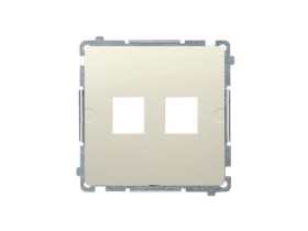 SIMON BASIC Pokrywa gniazd teleinformatycznych na Keystone płaska 2 podwójna beż BMPT/12 KONTAKT SIMON