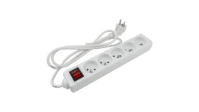 Przedłużacz 5 Gniaz. 1.5M Z/U Z Wyłącznikiem Biały