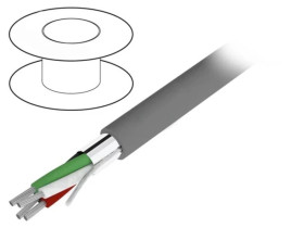 6300/4-SL005 Przewód na rolce 30,5m ekranowany Alpha Essential 4x24AWG folia Al-PET