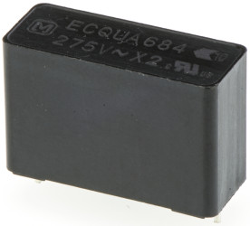 Kondensator foliowy 680nF 275V ac Panasonic Polipropylenowe rozstaw: 22.5mm THT ±10