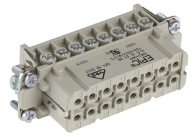 Wkładka złącza dużej mocy 16-pinowe EPIC 14A 16P Żeński Wkręcane Montaż na kablu Proste