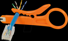 WZ0024 IDC punchdown tool with wire stripper, plastic