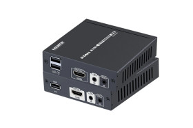 Extender przedłużacz sygnału HDMI 4K + USB po skrętce do 70m LKV375KVM