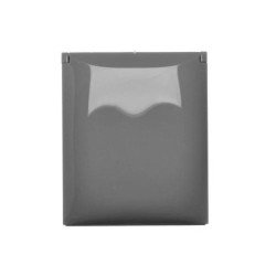 Simon Aquaclick Gniazdo natynkowe Schuko 4-krotne, klapka w kolorze pokrywy, z przesłonami, IP44, szybkozłącza ciemnoszary