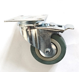 Koło samonastawne średnica kabla 75mm Pojedyncza śruba RS PRO 55kg wysokość całkowita 103mm