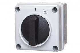 Łącznik krzywkowy 1-2 3P 12A krzyżowy w obudowie IP65 ŁUK E12-10-3 921287