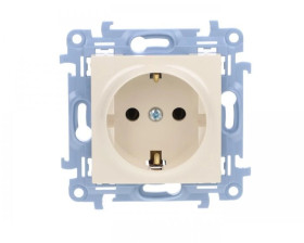 Simon 10 Gniazdo pojedyncze SCHUKO kremowe 16A 250V IP20 CGSZ1.01/41
