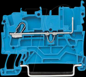 2022-1204 1-conductor/1-pin carrier terminal block, 2.5 mm², blue