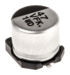 Kondensator 47μF 35V dc SMD Panasonic roztaw: 1.8mm 6.3 (Dia.) x 5.8mm