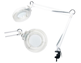 Lampa z lupa Yihua 298 115mm 5D biała mocowana do blatu