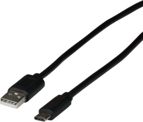 USB 2.0 connection cable, USB plug type C to USB plug type A, 0.5 m, black, EBUSBC-USB20AK.0,5