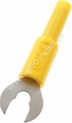 ADA 3034-GE Widełki kabl., rozw.6,3/4,3mm, z gn.4mm, żółty, ELECTRO-PJP, ADA3034GE