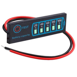 Wskaźnik naładowania ogniwa akumulatora procentowy 5V-30V 2S-8S 12V/24V