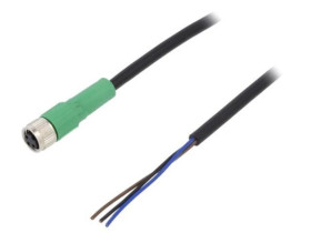 1506532 Kabel do czujników/automatyki, M8, Ilość pinów: 3, proste, 10m, wtyk, 4A