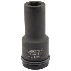 Draper Expert 05049 Expert 17mm 3/4&quot; Sq. Dr. Hi-Torq&#xAE; 6 Point Deep Impact Socket