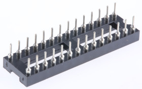 Podstawka DIL 2.54mm Pitch 7.62mm Row Spacing 28 Way, Przepust Toczony Pin, 5A Winslow