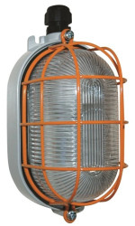 Oprawa oświetleniowa przeciwwybuchowa z siatką ochronną i szklanym kloszem, aluminiowa obudowa 250V 53W 1V M20 IP65 P831272EX