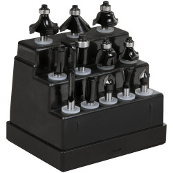 Sealey AK9912 Shank Router Bit Set 1/4&quot; 12pc