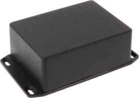 Aluminum die cast enclosure, (L x W x H) 110 x 82 x 44 mm, black (RAL 9005), IP65, 1590WSFLBK