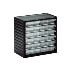 Regał szufladkowy, kolor: Szary, materiał: PP, 290mm x 310mm x 180mm, Treston