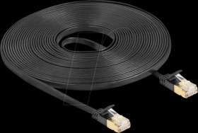 80349 Patch cable Cat.6a with Cat.7 raw cable U/FTP 7.5 m black