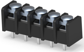PCB terminal, 5 pole, AWG 22 to 12, 20 A, screw connection, black, 2-1437667-8