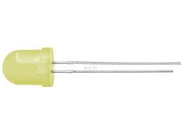 LED 8mm Yellow (diffused) 40mcd , 45°