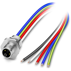 Sensor actuator cable, M12-cable plug, straight toopen end, 2m, 5 poles