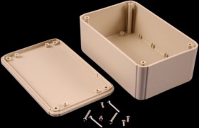 ABS enclosure, (L x W x H) 125 x 80 x 50 mm, light gray (RAL 7035), IP54, RL6225